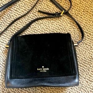 Kate Spade Black Leather and Suede Cross Body